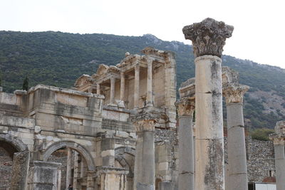 Exterior of temple against sky