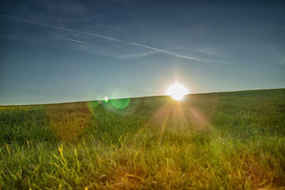 Scenic view of rural landscape against sky