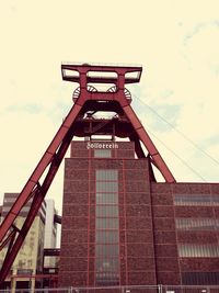 Low angle view of building against sky