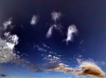 Low angle view of clouds in sky