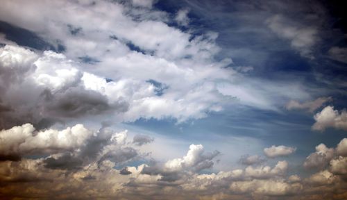 Low angle view of clouds in sky