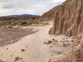 Scenic view of desert against sky