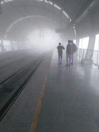 Subway train at subway station