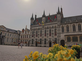 Low angle view of buildings in city