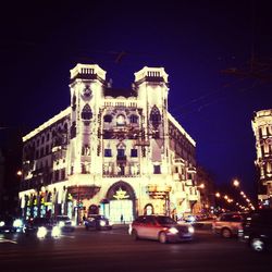 City street at night