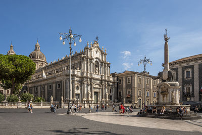 The beautiful basilica cathedral baroque of catania