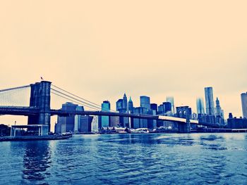 Bridge over river in city