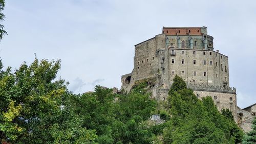Low angle view of historical building against sky
