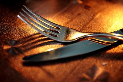 Close-up of objects on table