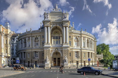 Odessa national academic opera and ballet theater in ukraine, on a sunny summer day