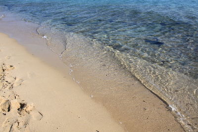 High angle view of beach