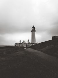 Guided by the beam from the lighthouse 