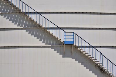 Low angle view of spiral stairs