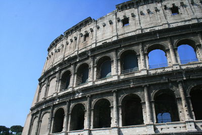 Low angle view of historical building against sky