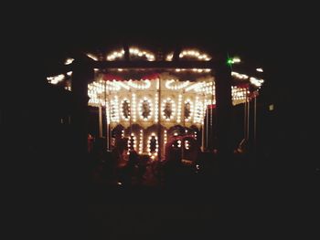 View of illuminated tunnel