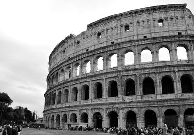 Low angle view of coliseum