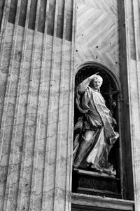 Low angle view of angel statue