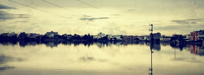 Reflection of clouds in water