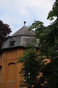 Low angle view of house against sky