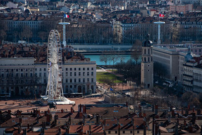 High angle view of cityscape