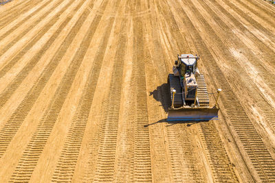 High angle view of construction site
