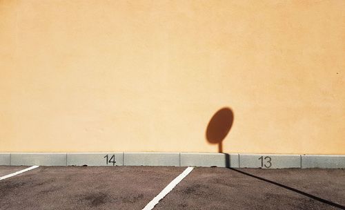 Shadow of lamp on wall