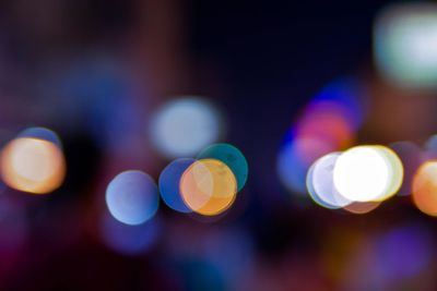 Defocused image of illuminated lights