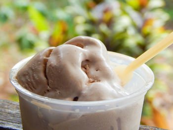 Close-up of ice cream