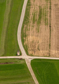 Aerial view of agricultural field