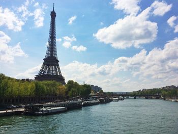 Eiffel tower against sky
