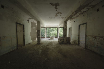 Interior of abandoned building