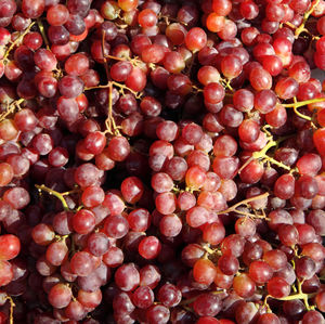 Full frame shot of grapes in market