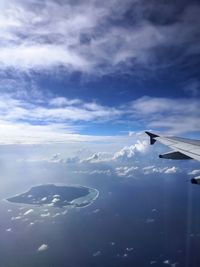 Airplane flying in sky