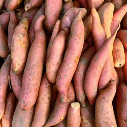 Full frame shot of carrots for sale at market stall