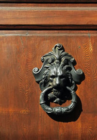 Close-up of door knocker