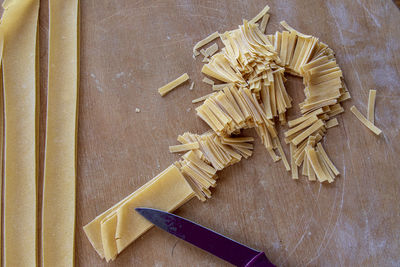 Handmade turkish pasta. traditional pasta. 
