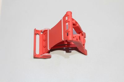 Close-up of toy against white background