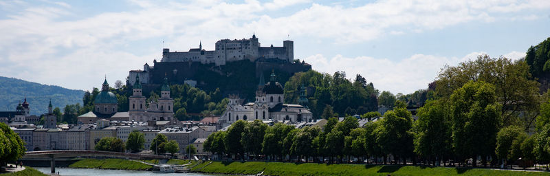 Panoramic view of castle against sky