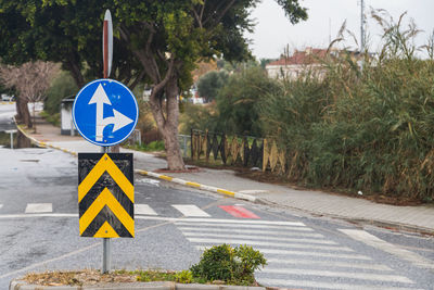 Close-up of road sign