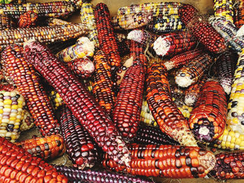 Full frame shot of multi colored for sale at market stall