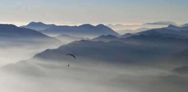 Low angle view of mountains against sky