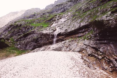 Scenic view of waterfall