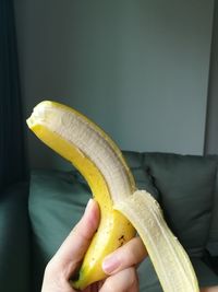 Close-up of hand holding fruit