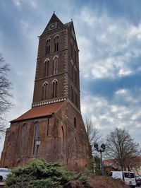 Low angle view of church against sky