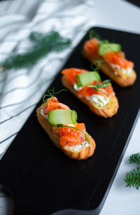 Close-up of sushi on table