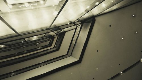 Low angle view of spiral stairs