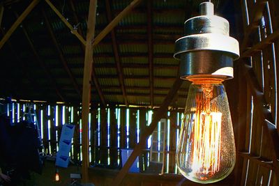 Close-up of illuminated lamp