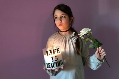 Portrait of young woman