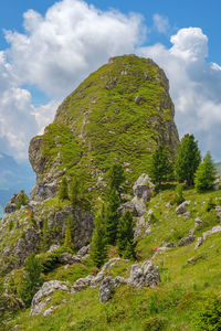 Scenic view of rocks against sky
