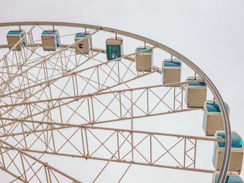 Low angle view of ferris wheel against clear sky